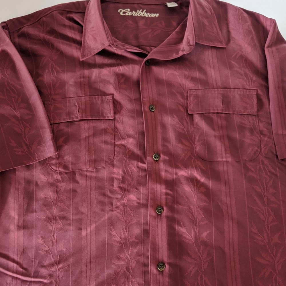 Button-down short sleeve Caribbean brand shirt